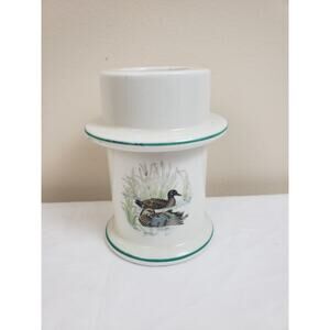 VTG Cape Cod Duck Wildfowl Birds Votive Taper Candlestick Candle Holder Japan